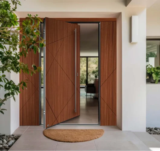 blindamos-tu-casa-puerta-pivotante-madera-abierta-vivienda